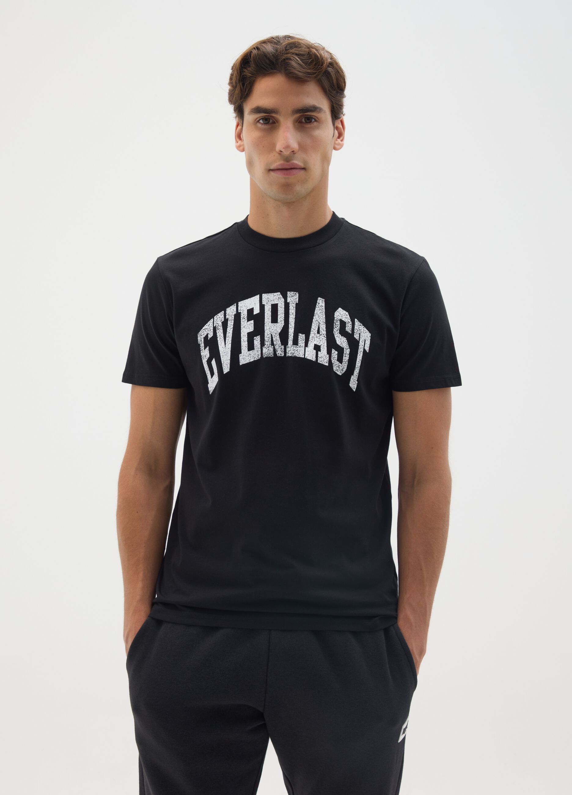 T-shirt in puro cotone nero