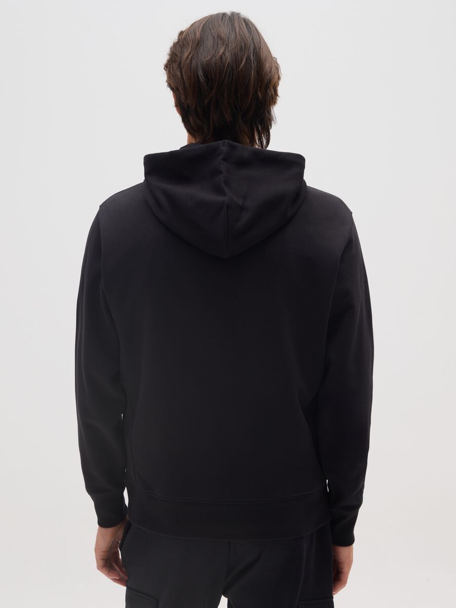 Felpa in puro cotone nera regular fit_3