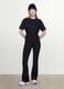 Black oversized pure cotton short-sleeve T-shirt_0