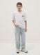 Boy's Relaxed Fit Light Blue Denim Pure Cotton Jeans_0