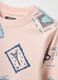 Felpa in puro cotone rosa da bambina regular fit con stampa_2