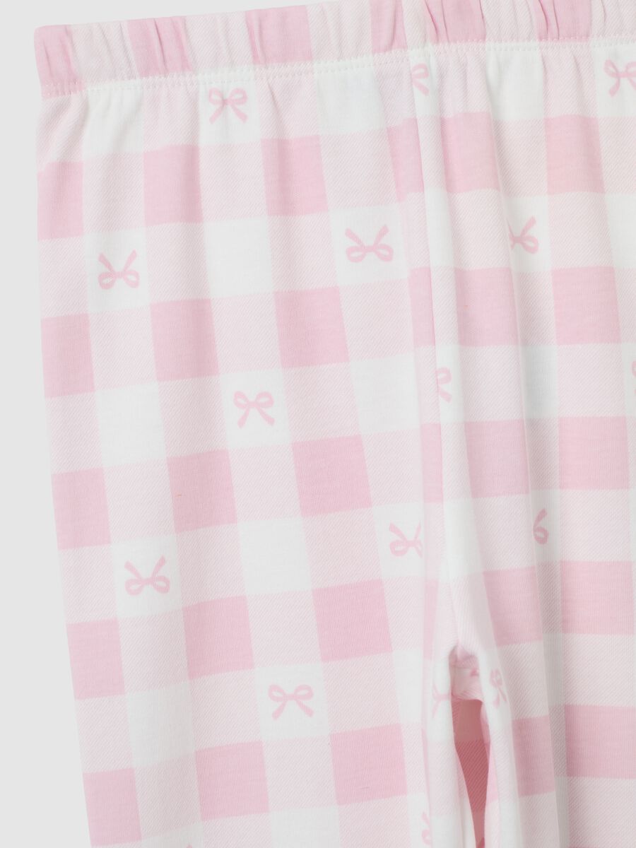 Pigiama a quadri multicolor da bambina in puro cotone regular fit_3