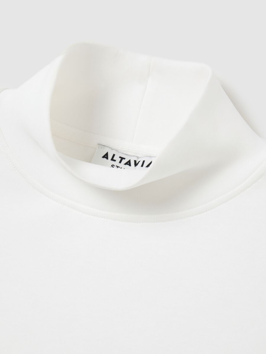 High-neck sweatshirt with contrast fabric pocket ALTAVIA STUDIO_6