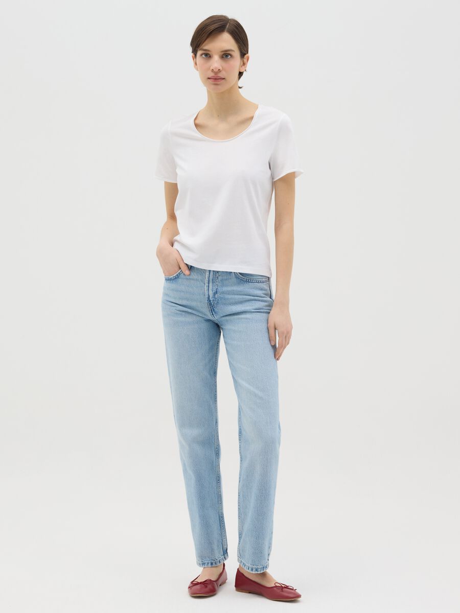 White relaxed-fit T-shirt in cotton_1