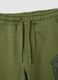 Children's green pure cotton regular fit trousers_2