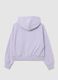 Girls' purple pure cotton regular fit hoodie_4