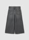 Girls' grey wide leg jeans in pure cotton_1