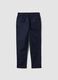 Boys' Stretch Cotton Blue Chino Trousers Regular Fit_1