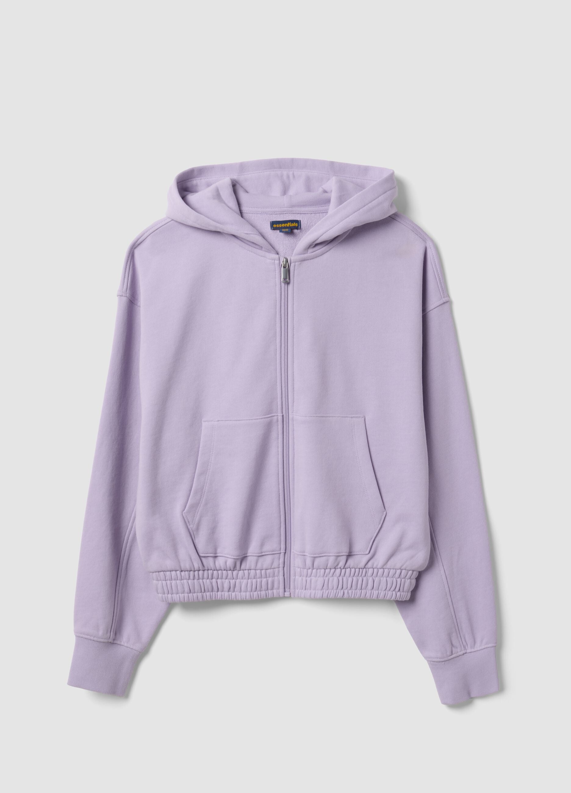 Purple organic cotton hooded sweatshirt
