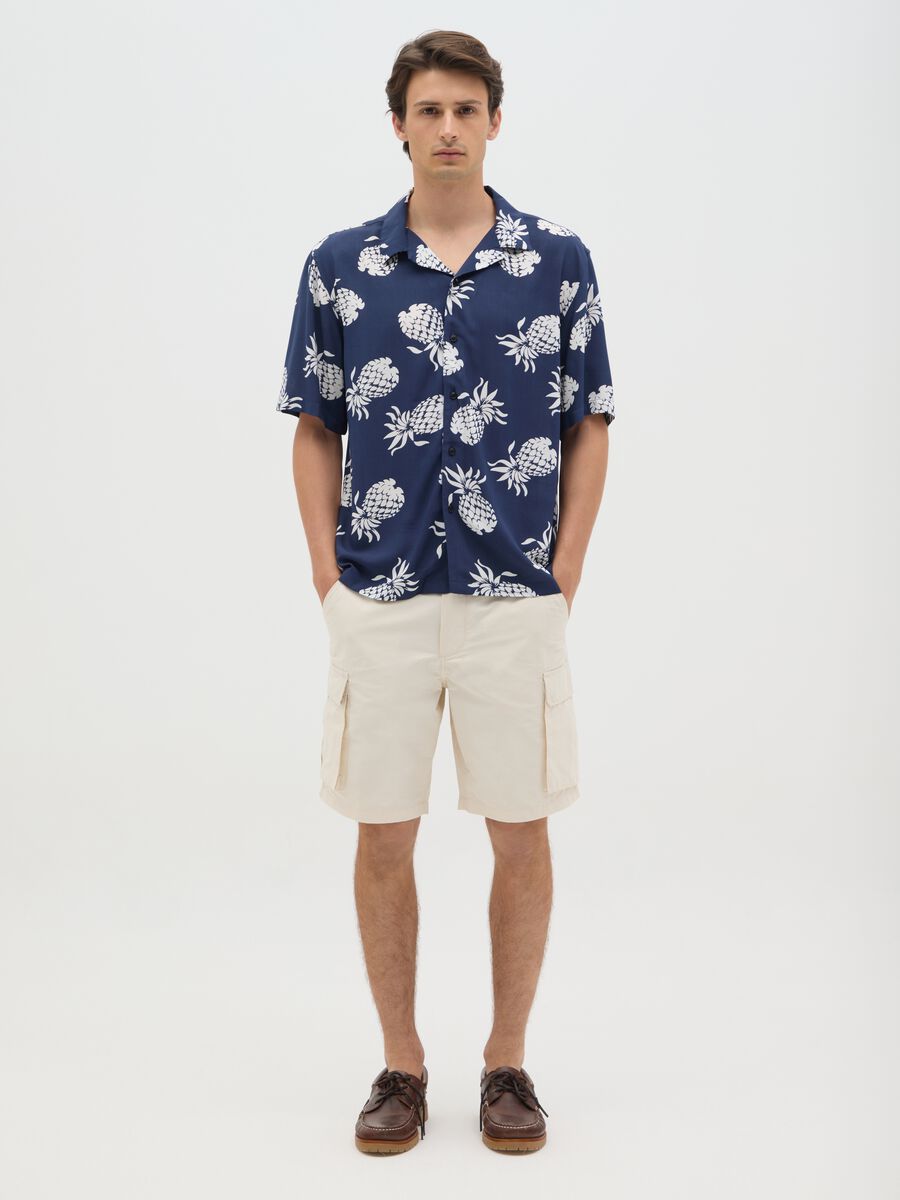Men's Multicolour Viscose Over Fit Shirt_1