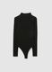 Black high-neck bodysuit in lurex regular fit with open back_4