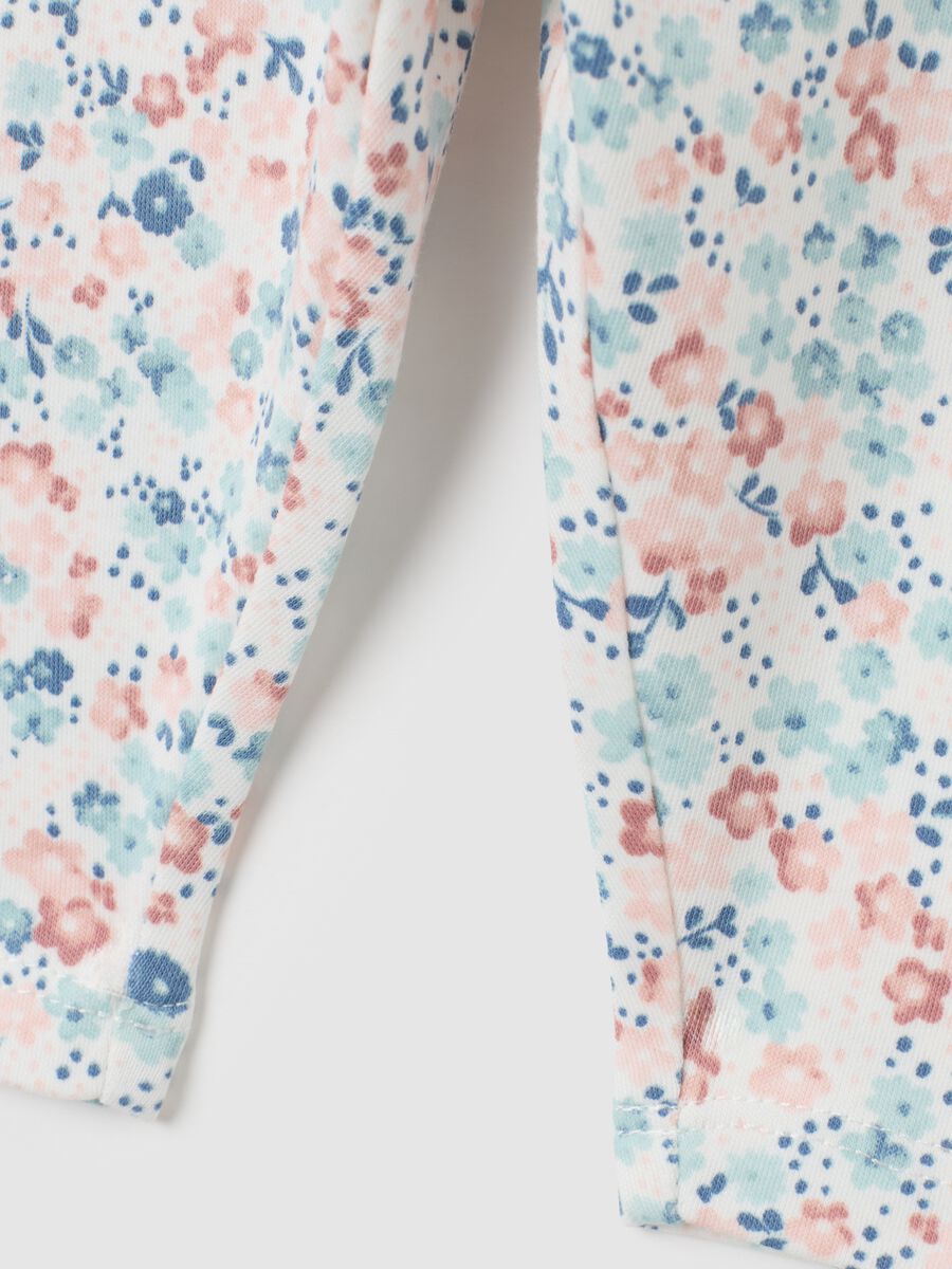 Leggings da neonata in puro cotone multicolor slim fit_3