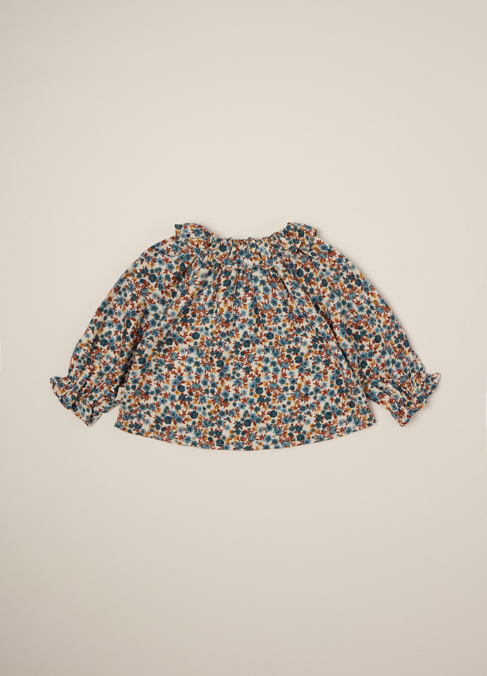 Multicolour viscose blouse with floral print