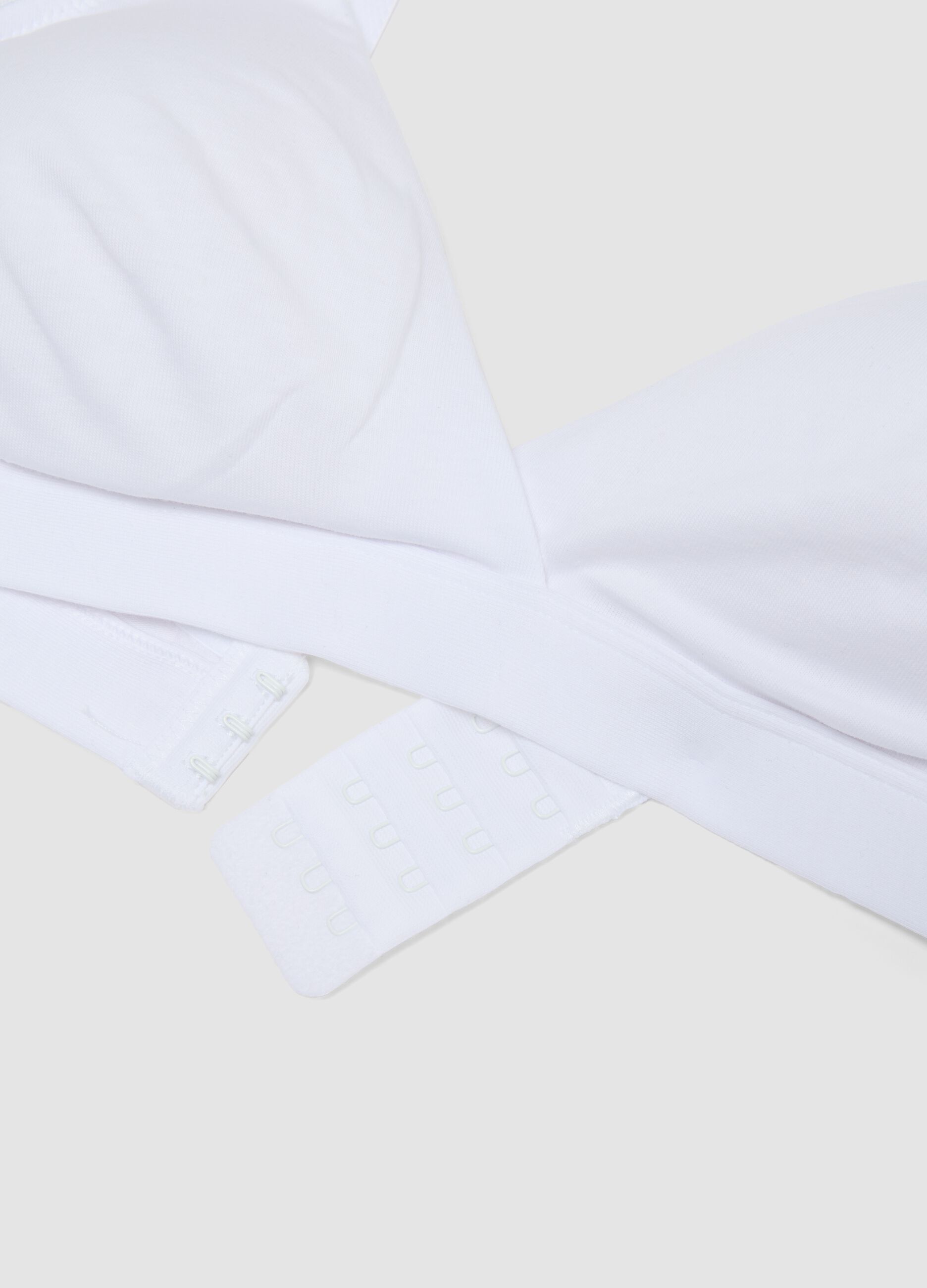 White organic cotton bra with removable padding