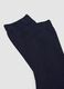 Blue ribbed stretch viscose socks_2