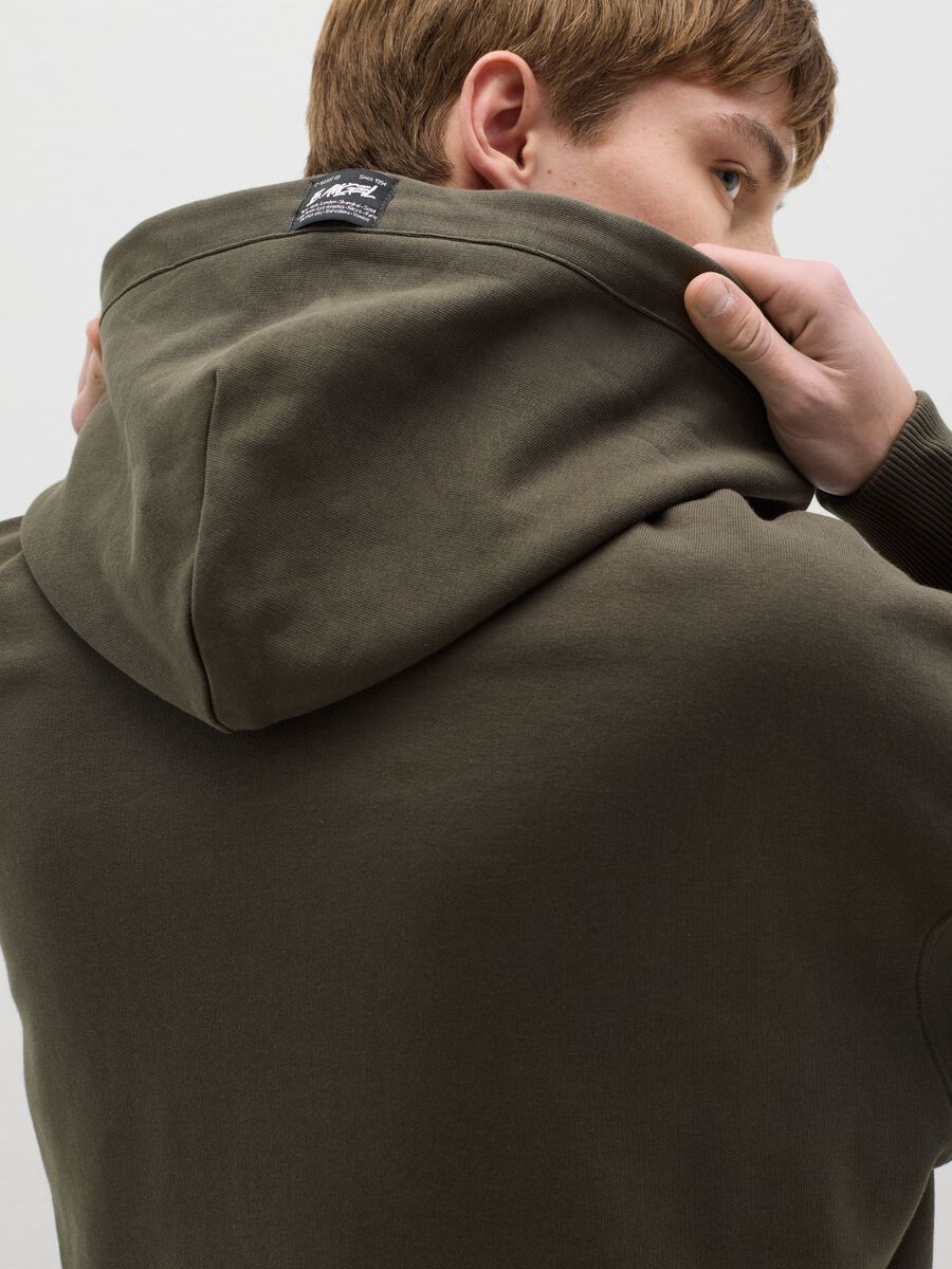Over-fit full-zip sweatshirt in cotton with hood_2