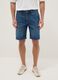 Blue denim Bermuda shorts in pure cotton, regular fit_1