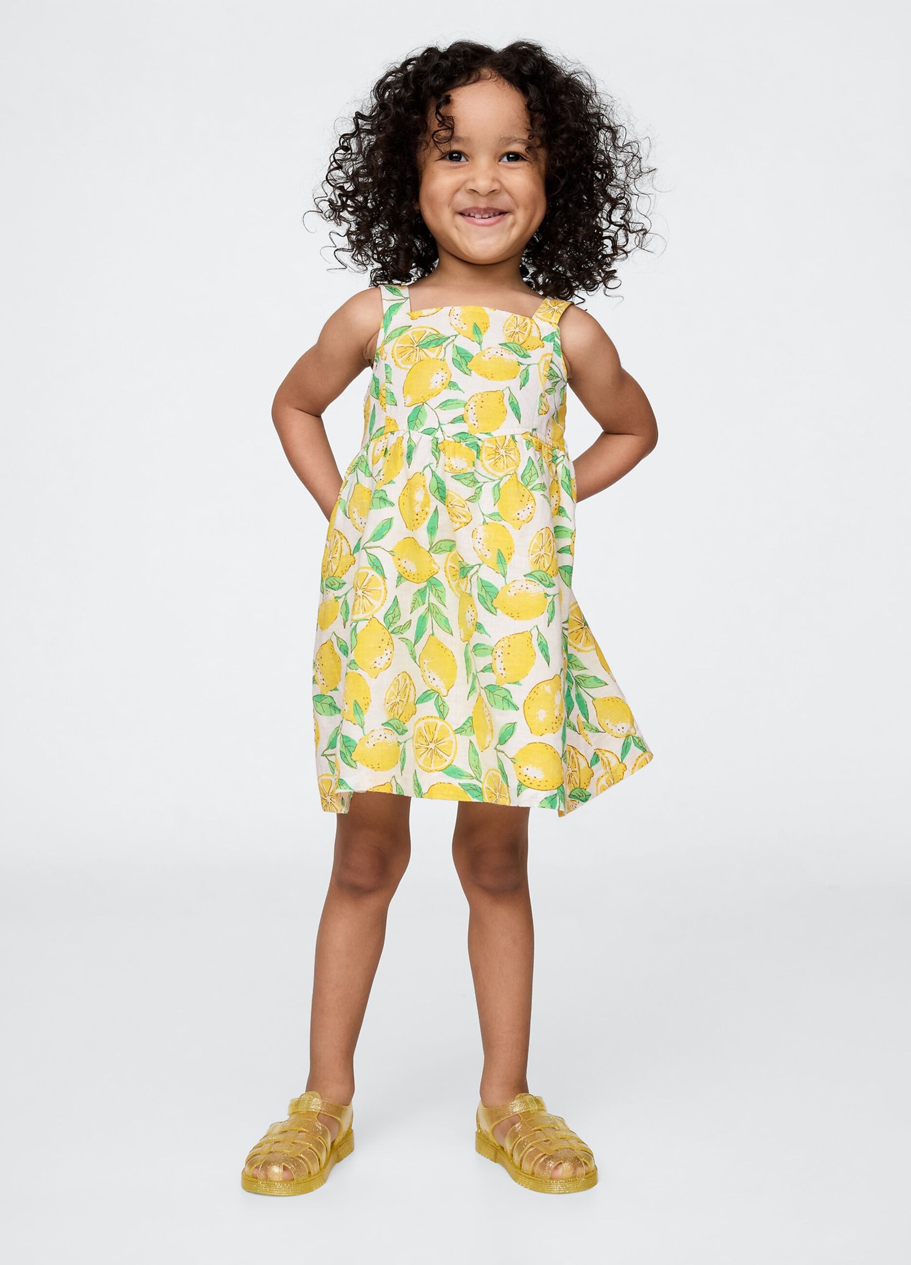 Lemon print dress for girls GAP Kids