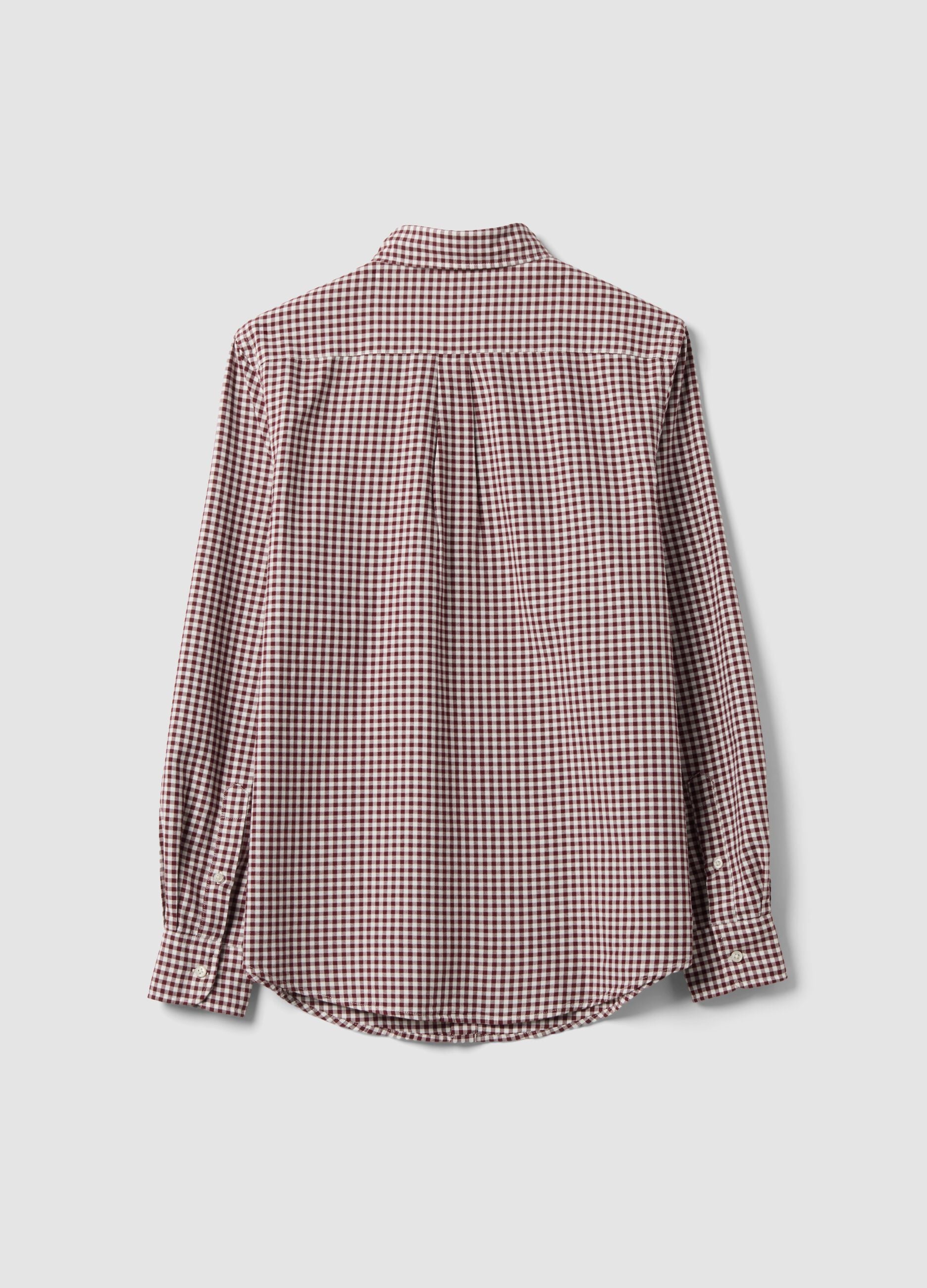 Men&rsquo;s multicolour pure cotton Oxford check shirt, regular fit