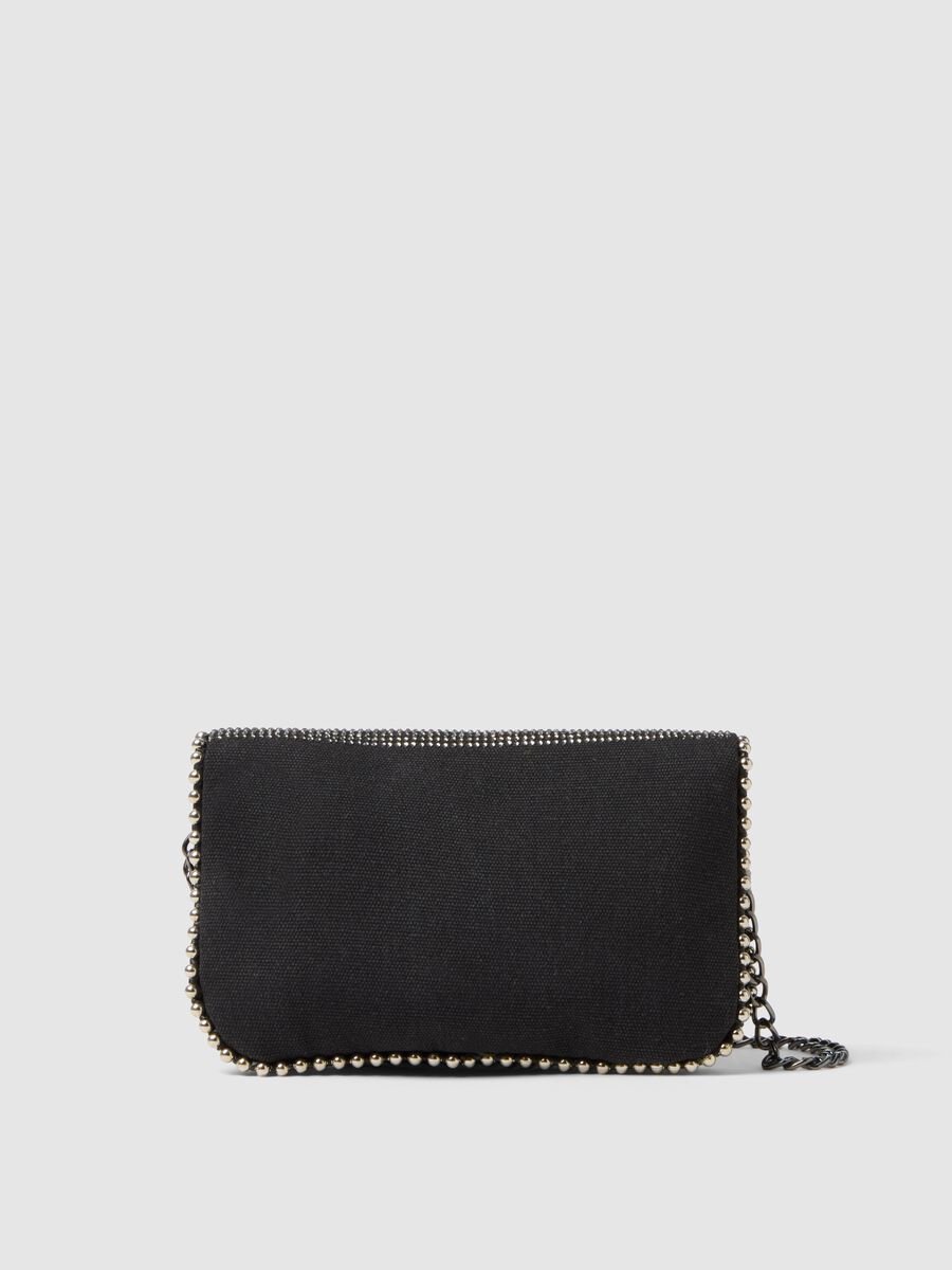 Black pouch with rhinestones for girls_1