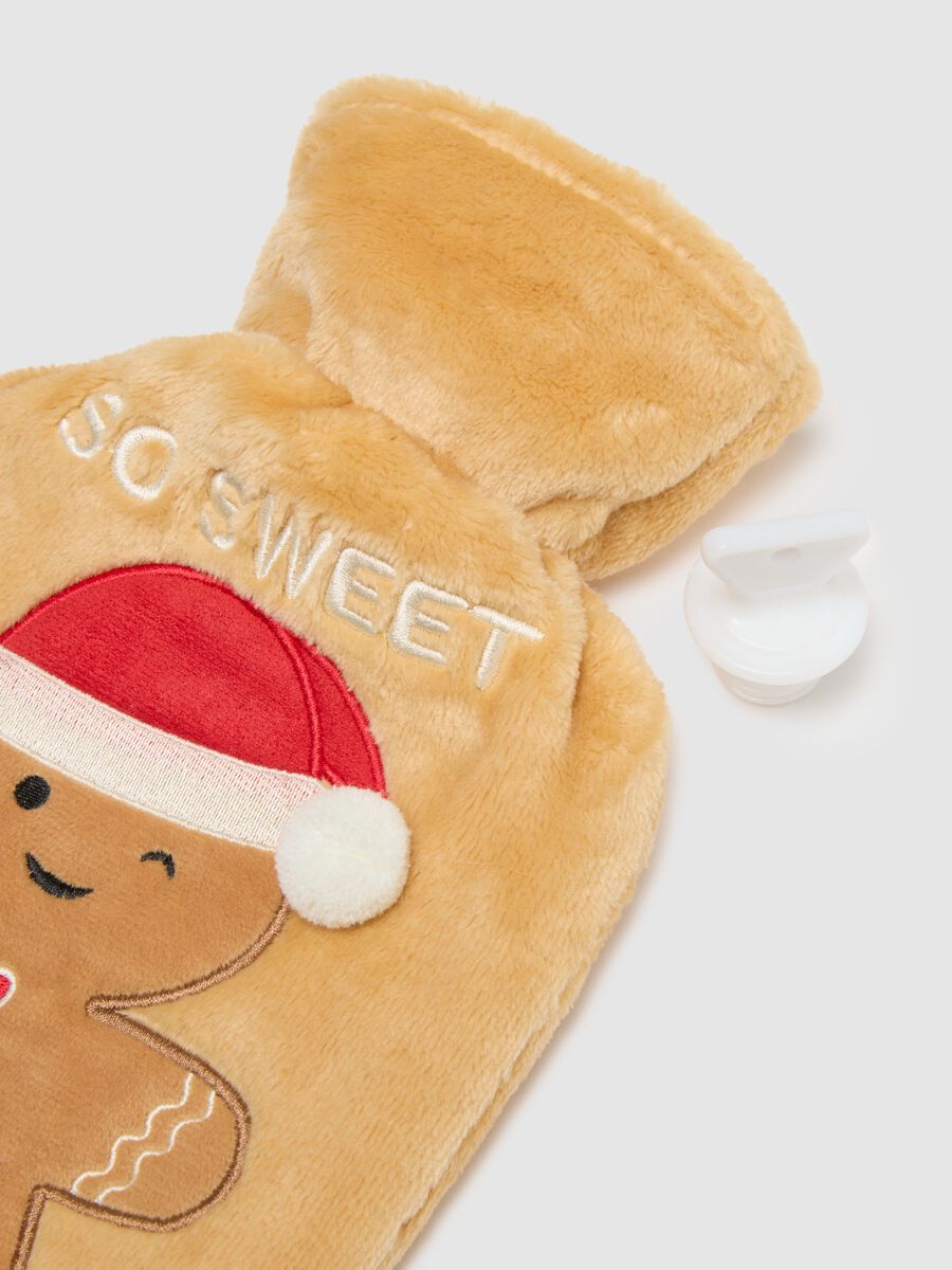 Christmas Brown Hot Water Bottle with Cover_2