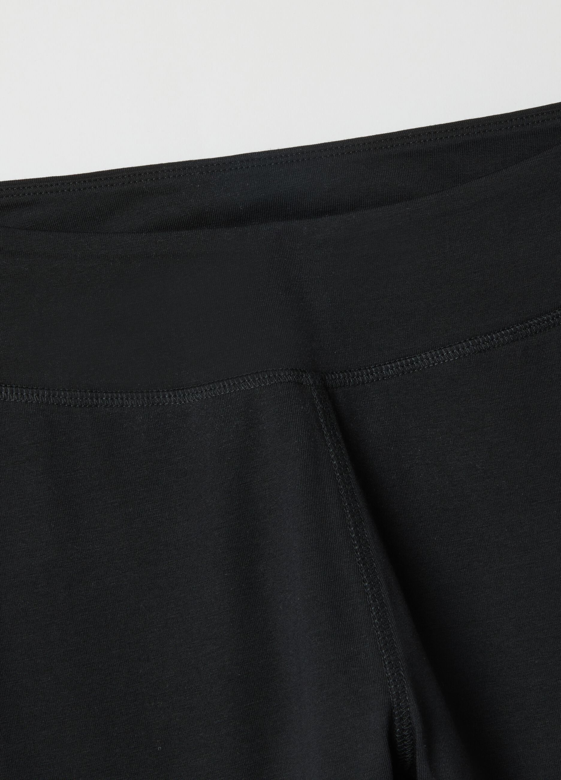 Leggings in cotone elasticizzato nero slim fit
