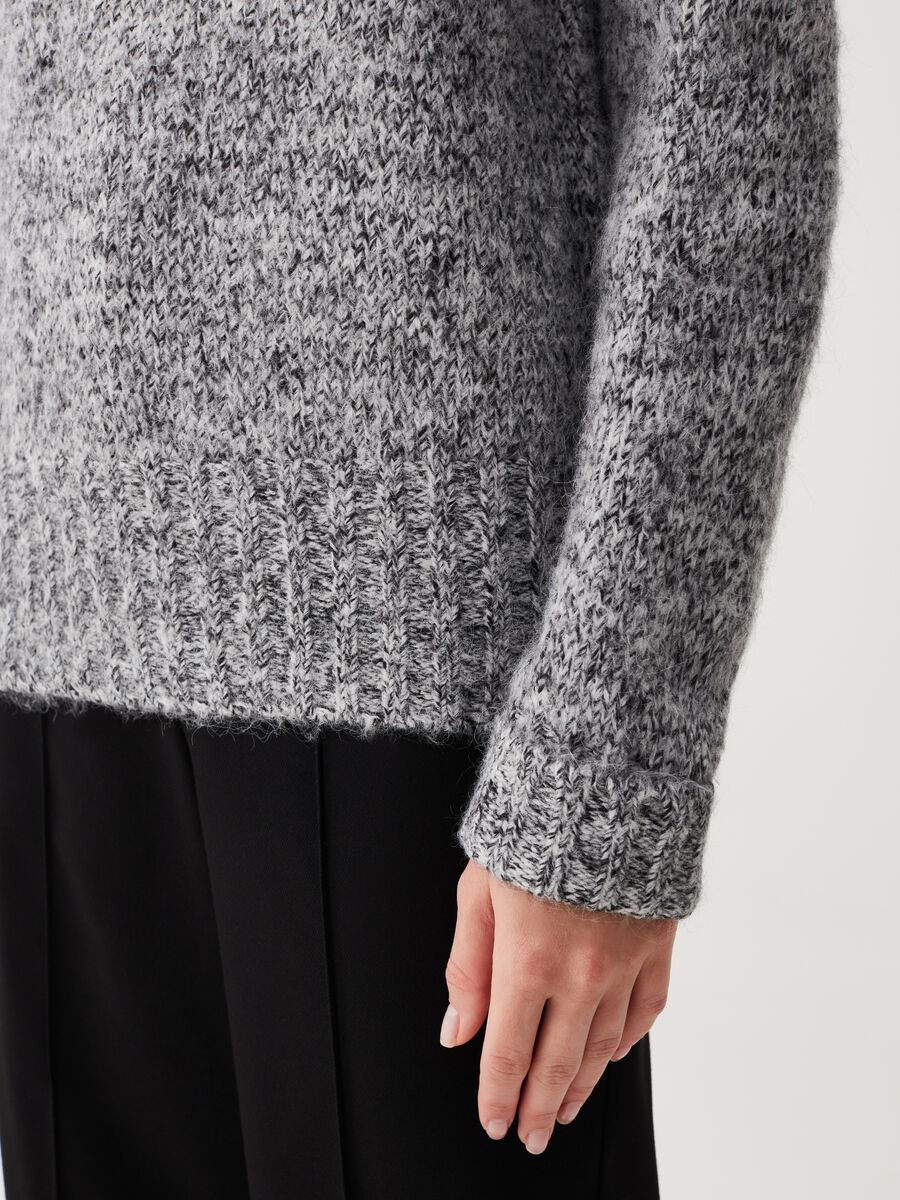 Pullover melange a collo alto_3