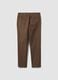 Brown slim-fit stretch cotton twill chino trousers_6