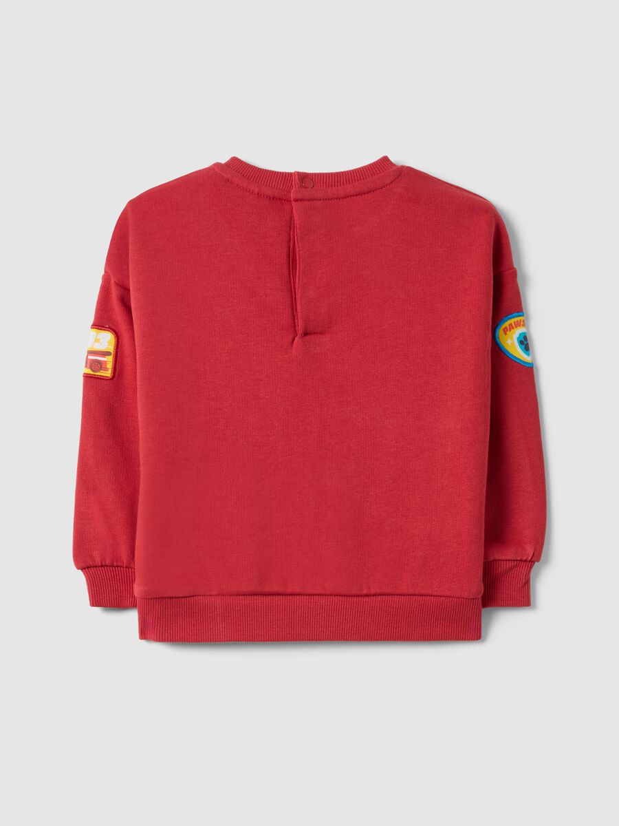 Felpa in puro cotone rossa regular fit per bimbo di Paw Patrowl_1