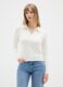 White Pullover with Polo Collar_1