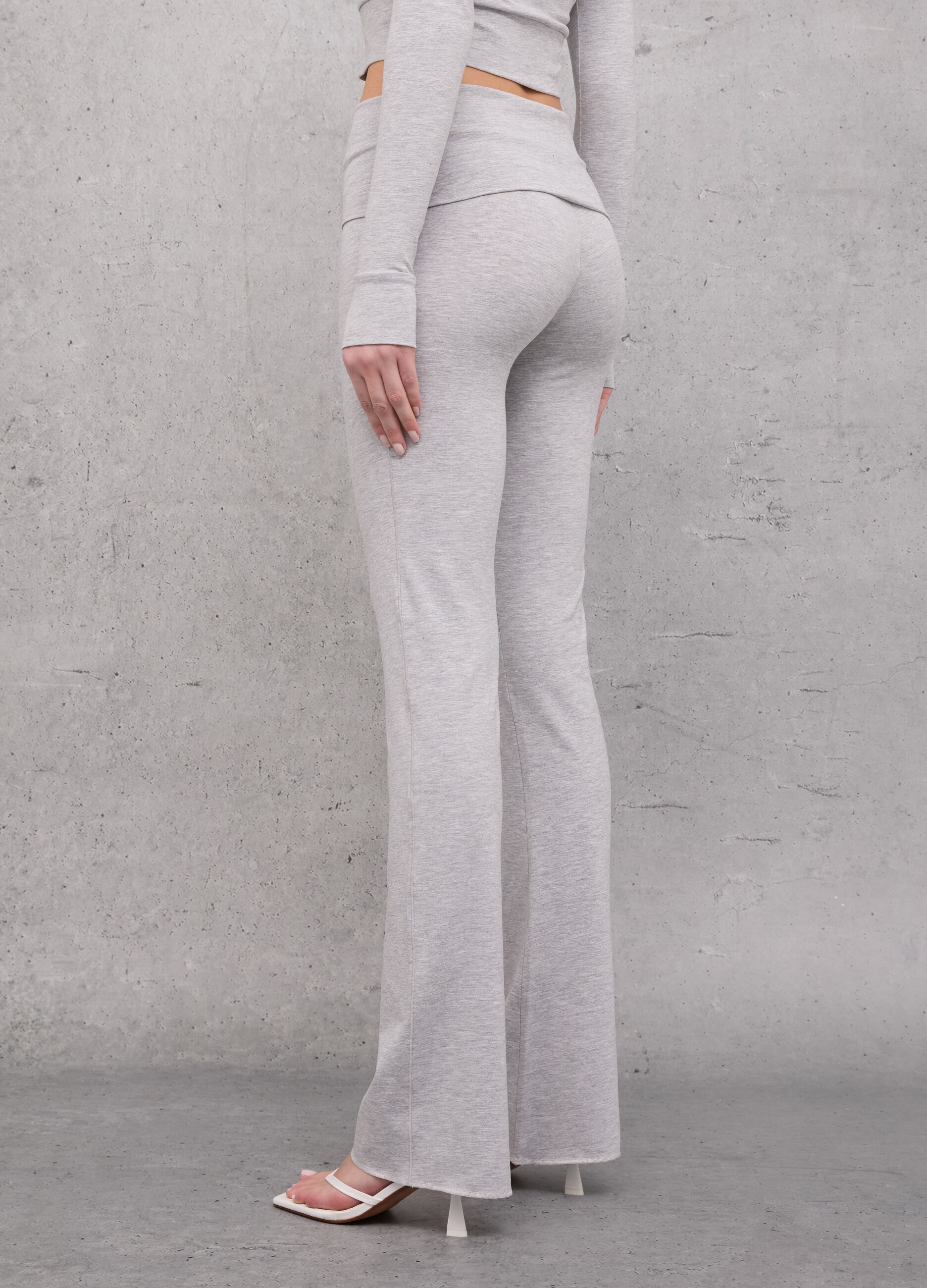 Jersey Yoga Pants Grey Mélange