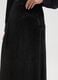 Black Velour Regular Fit Long Skirt_3