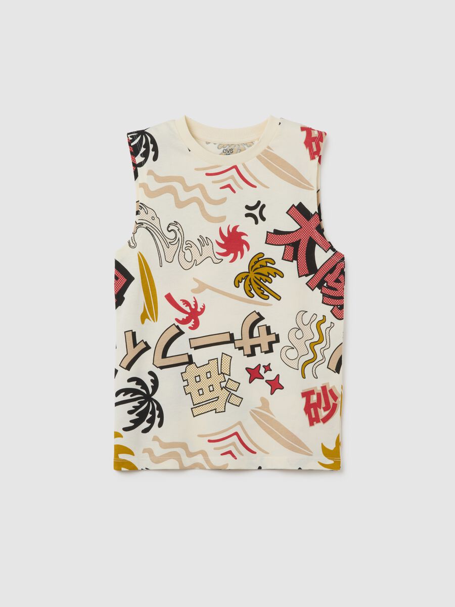 Boy's multicolor pure cotton regular fit T-shirt_0
