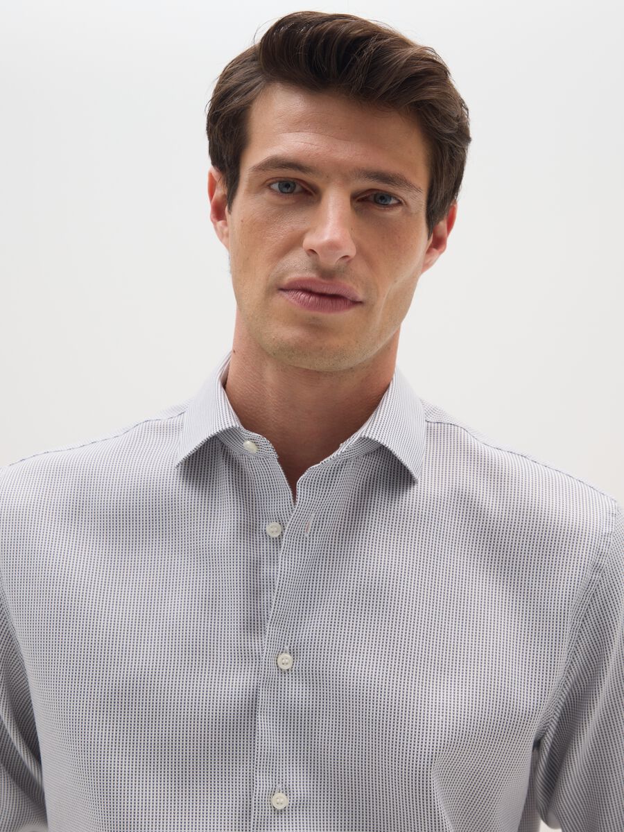 Camicia in puro cotone azzurra regular fit_2