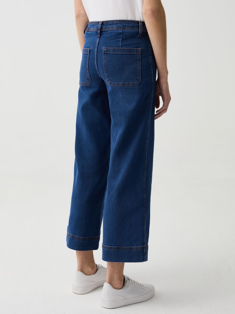 Jeans culotte wide leg cropped_2