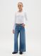 Girls' Wide Leg Blue Pure Cotton Jeans_0