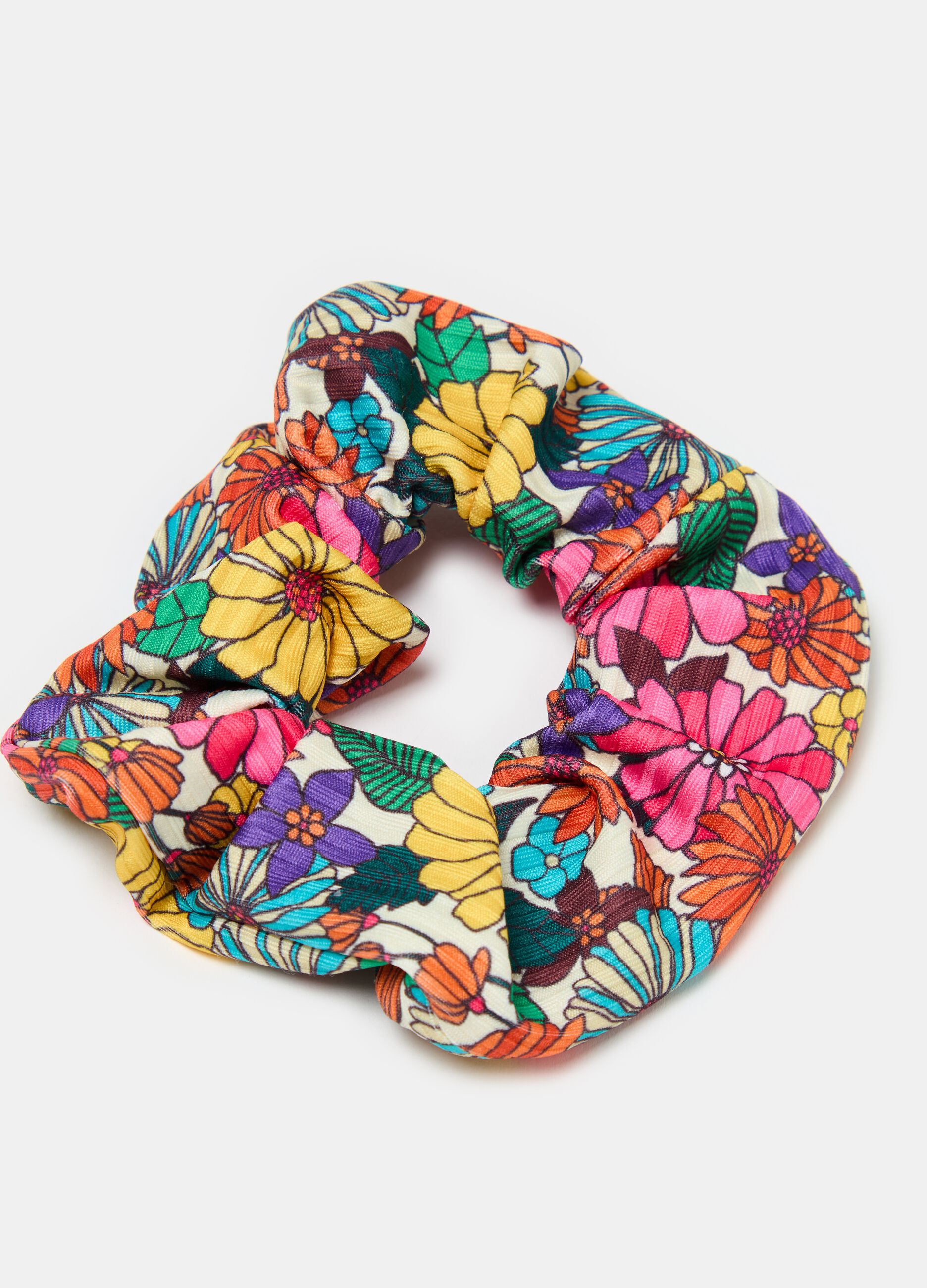 Two-pack hair scrunchies with print