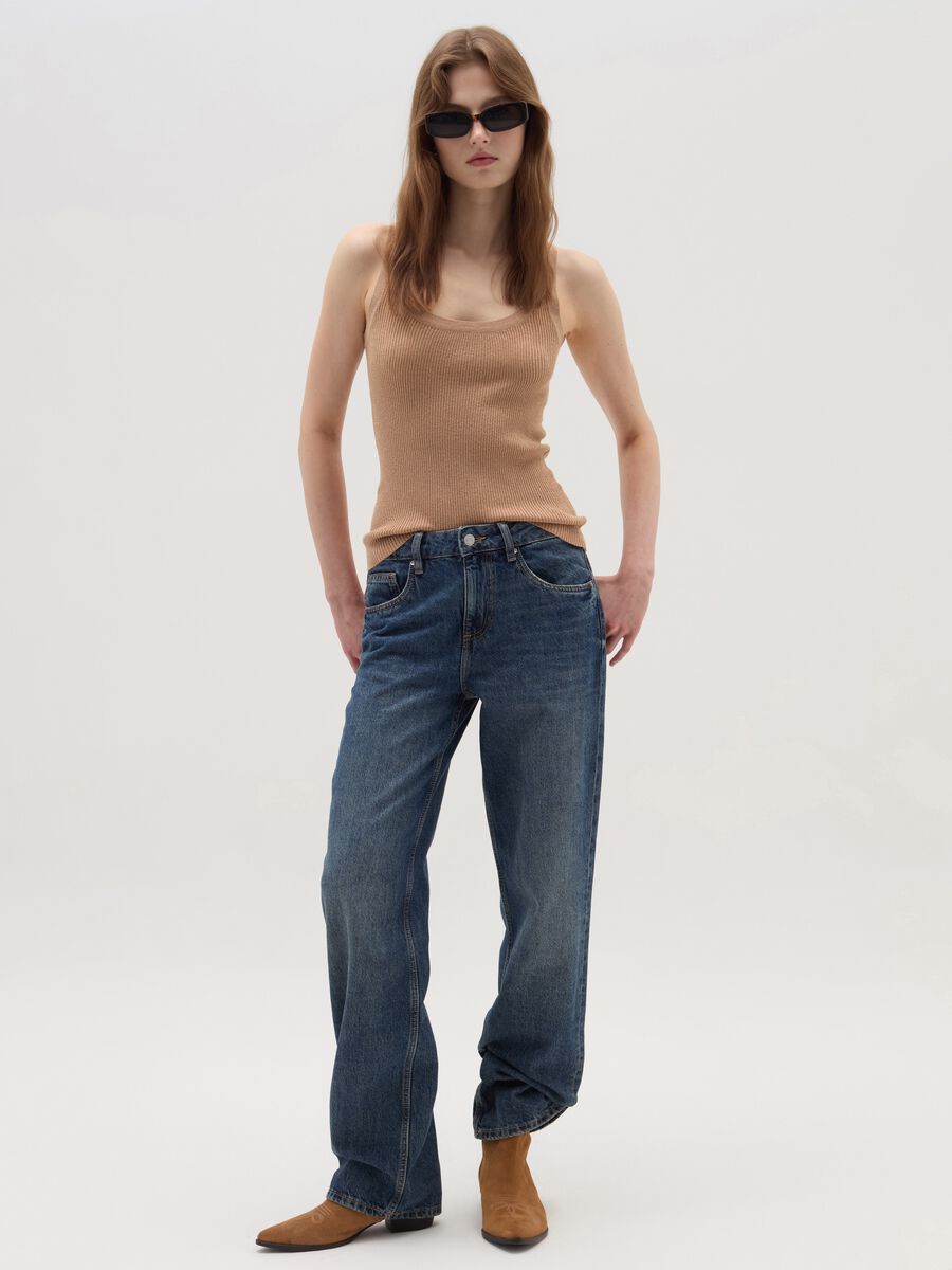 Ribbed tank top with lurex_1