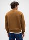 Brown crew neck sweatshirt in cotton blend_1