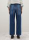 Regular fit blue denim pure cotton trousers_2