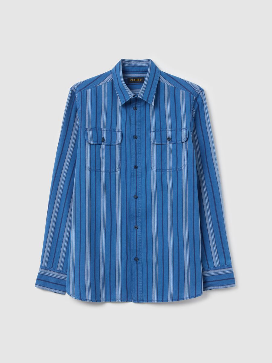 Striped cotton shacket_4