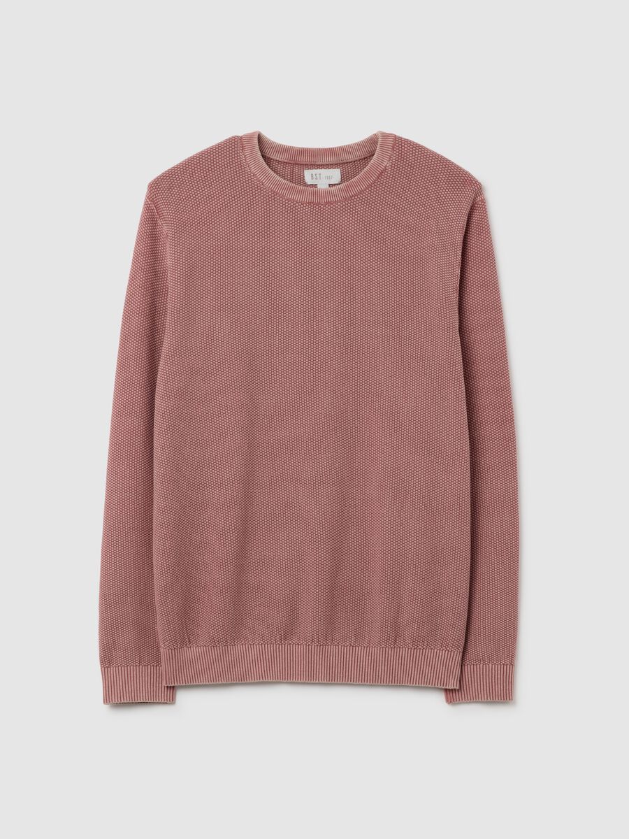 Men's regular fit pink pure cotton sweater_3
