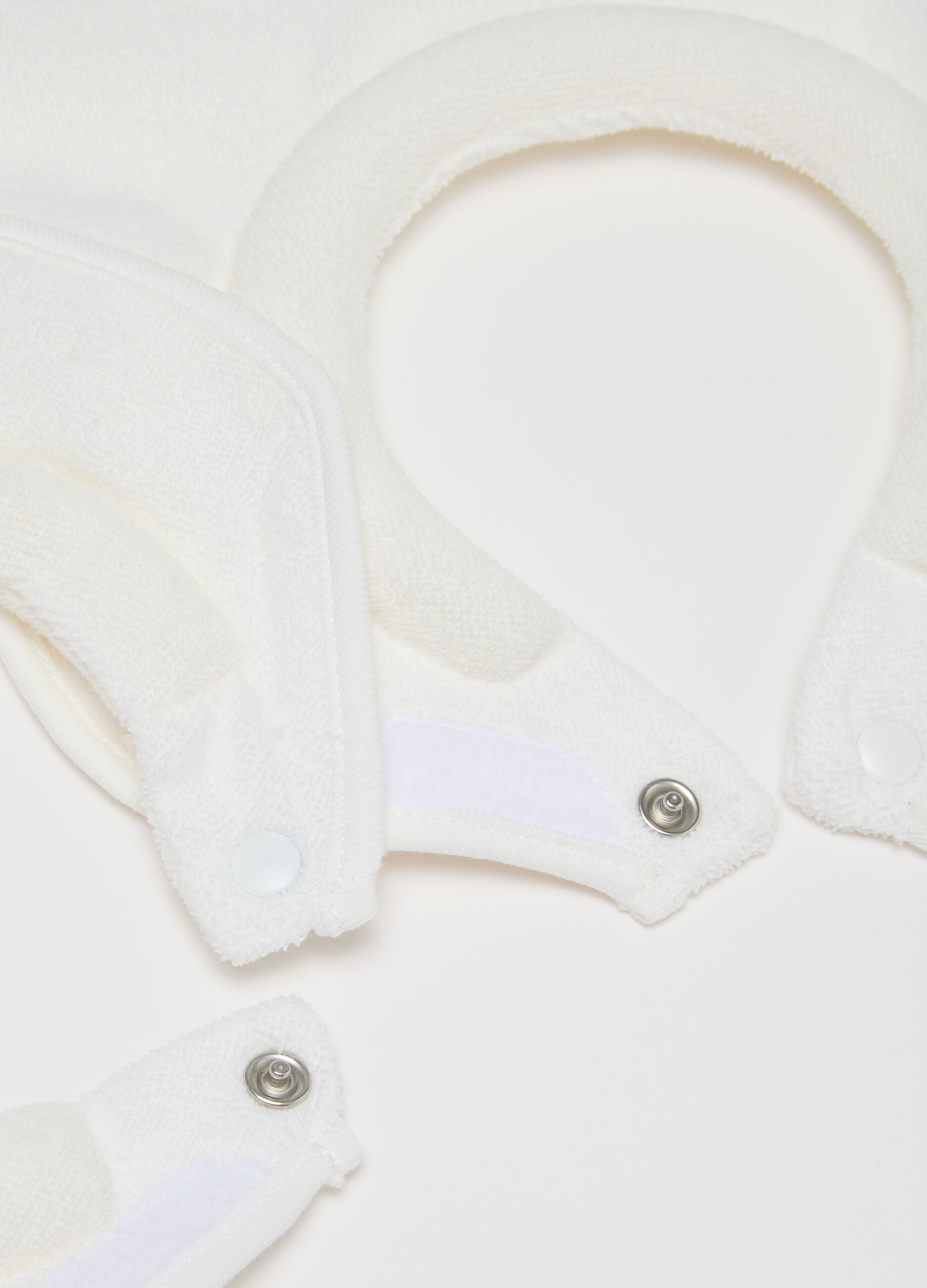 Newborn Bibs in Pure White Cotton with Embroidery