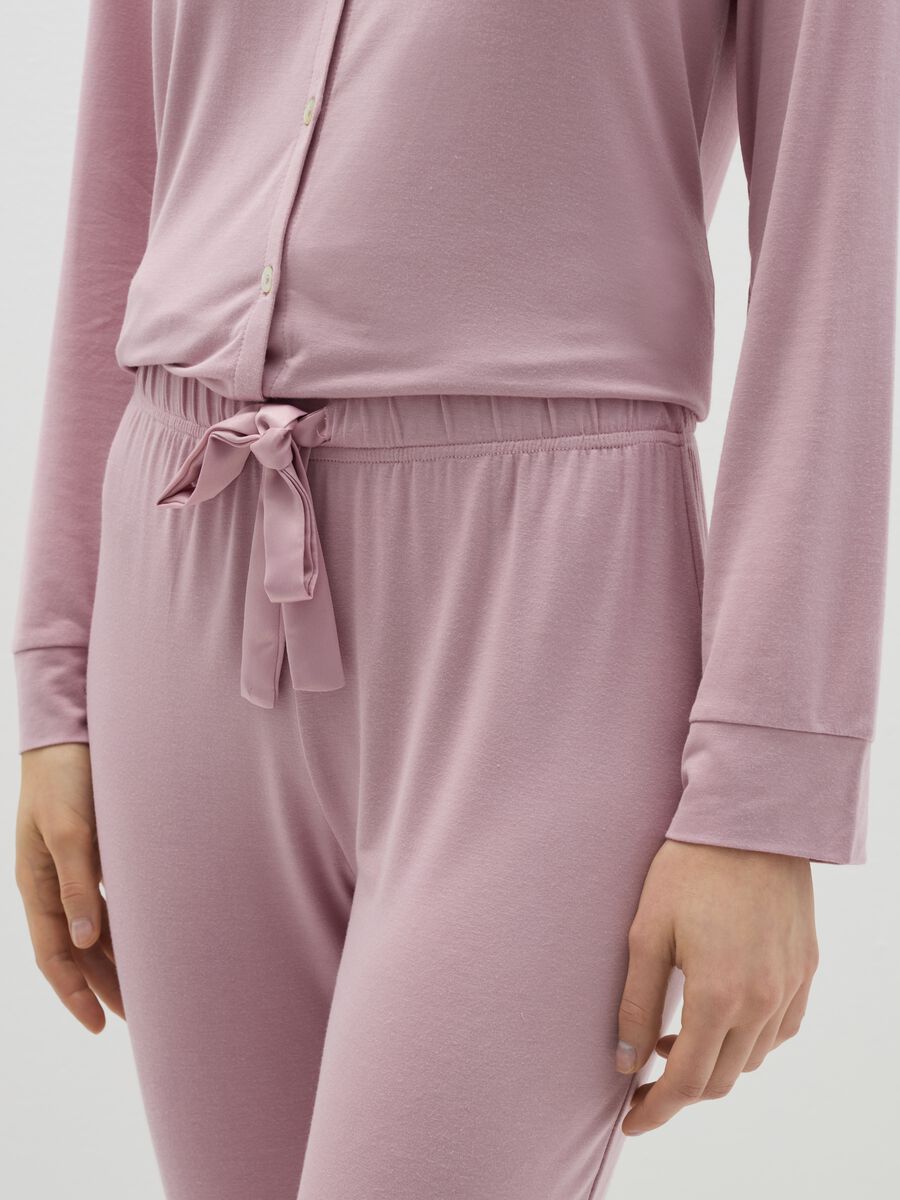 Pink pyjama trousers with decorative motif_3