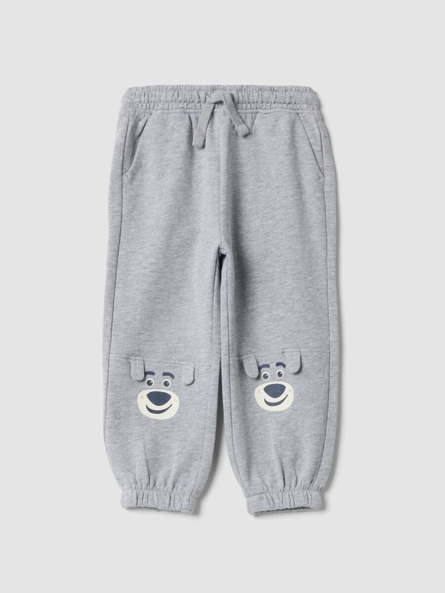 Pantaloni jogger grigi in misto cotone e viscosa_0