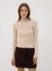 Beige ribbed viscose-blend top with high neck_2