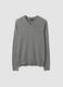 Grey viscose-blend V-neck jumper, regular fit_0