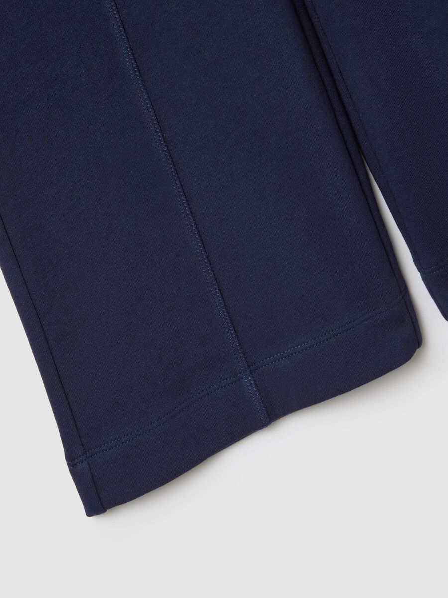 Girls' blue culotte pure cotton trousers_3