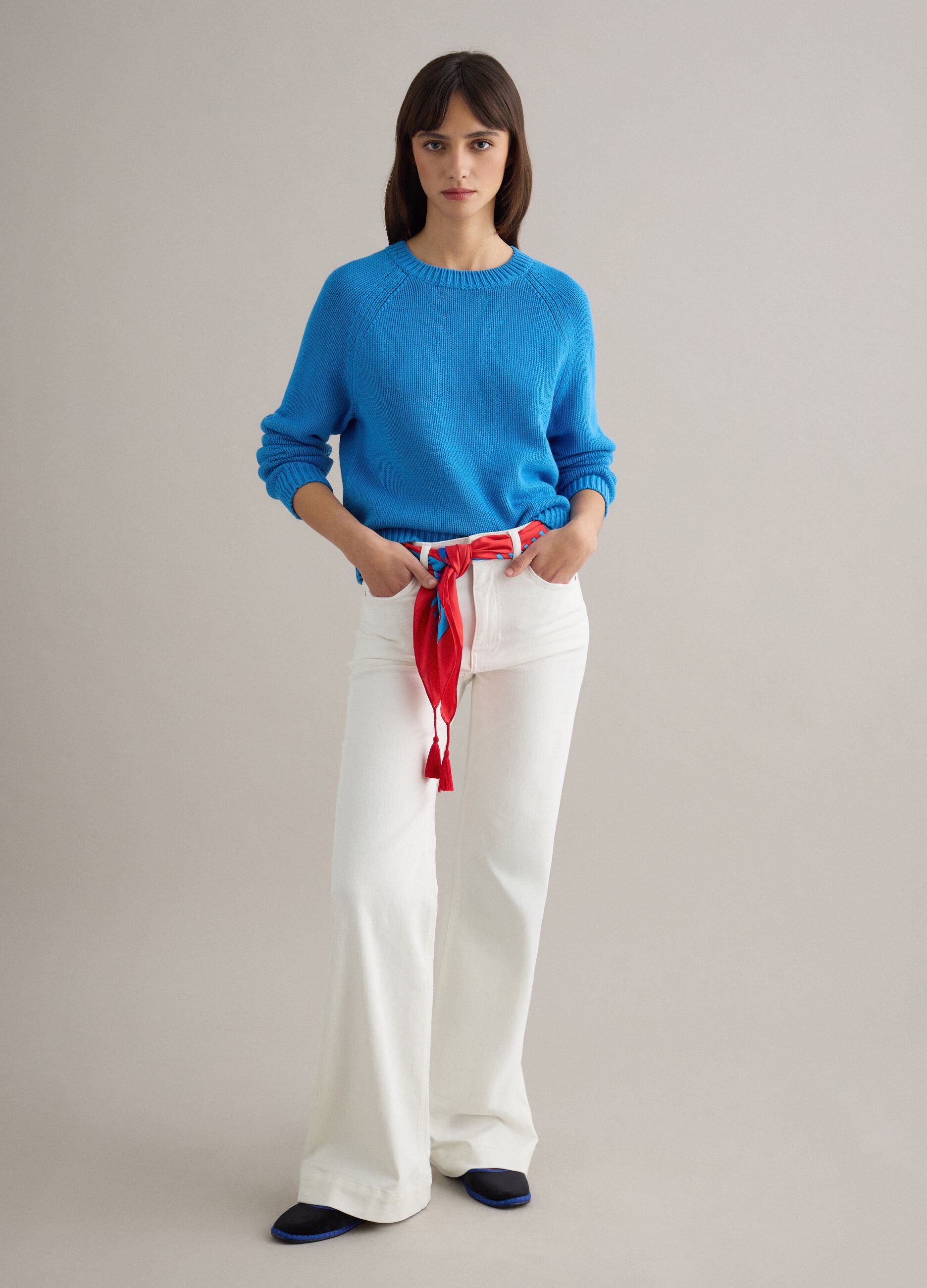 Multicolour Scarf with Tassels