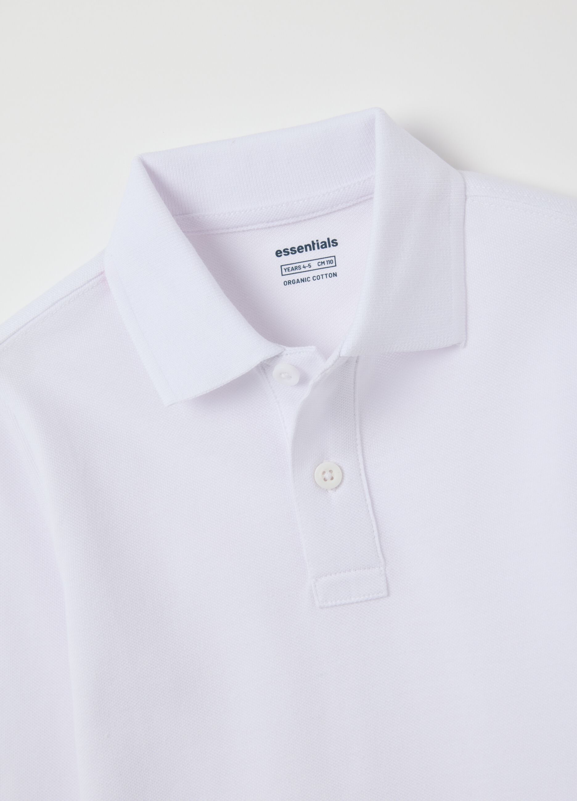 White regular fit children's cotton shirt